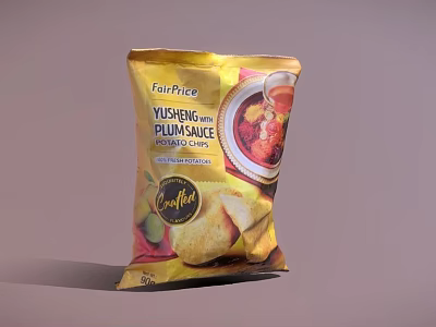 FarPrice YUSHENG Crispy Potato Chips with Plum Sauce Flavor 3d model