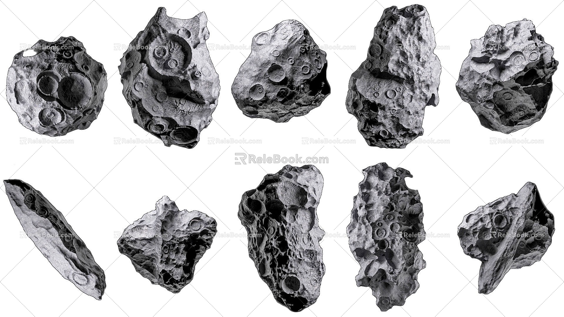 Space Asteroid Meteorite Rock Space Meteorite Rock Asteroid Rock Landscape Stone Space Stone 3d model