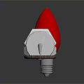 Household Living Supplies With Red Lamp Head Silver Syringe And Brown Button