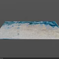 Square Rug With Blue And White Abstract Artistic Modern Interior Design
