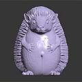 Cute Purple Hedgehog Shaped Furniture Decor Figurine For Home Interior Design