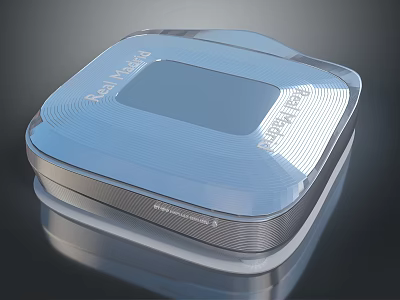 Belkin Modern Blue Electronic Router With Sleek Surface And Digital 3d model