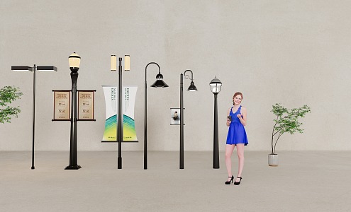 Classical street lamp landscape lamp European lamp outdoor lamp 3d model