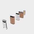 Floor Trash Bins With Various Wooden And Metal Designs For Indoor Spaces