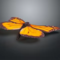 Modern Butterfly Colored Butterfly Tabby Butterfly Leaf Butterfly 3d model