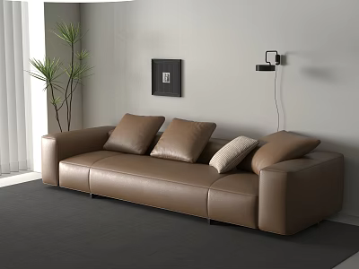 Modern three-seat sofa 3d model