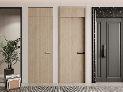 Modern swing door single door bedroom door mother door glass door model