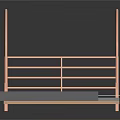 Pink Metal Staircase With Handrails And Steps On Gray Platform Design
