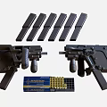 Tactical Weapons Collection Featuring Submachine Guns Magazines Bullets And Parts 3d model