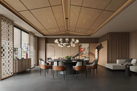 New Chinese Box Restaurant Box Club Box Room 3d model