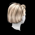 Game Movie Character White Head Model With Blond Short Stylish Hair Design