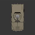 Sand Colored Armored Military Vehicle With Roof Mounted Equipment And Sturdy Design
