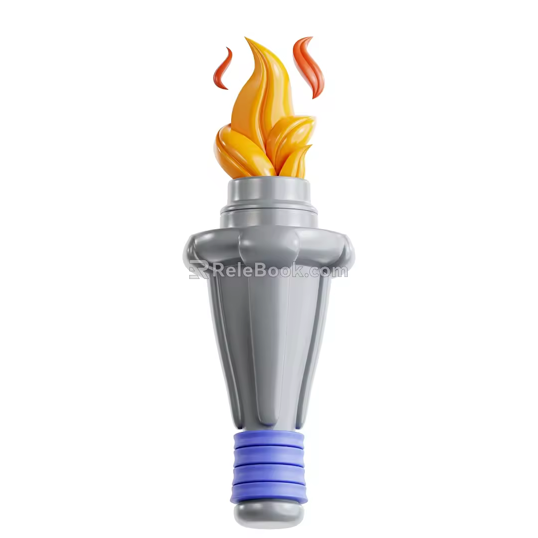 Torch Cartoon Torch Animation Torch Olympic Torch 3d model