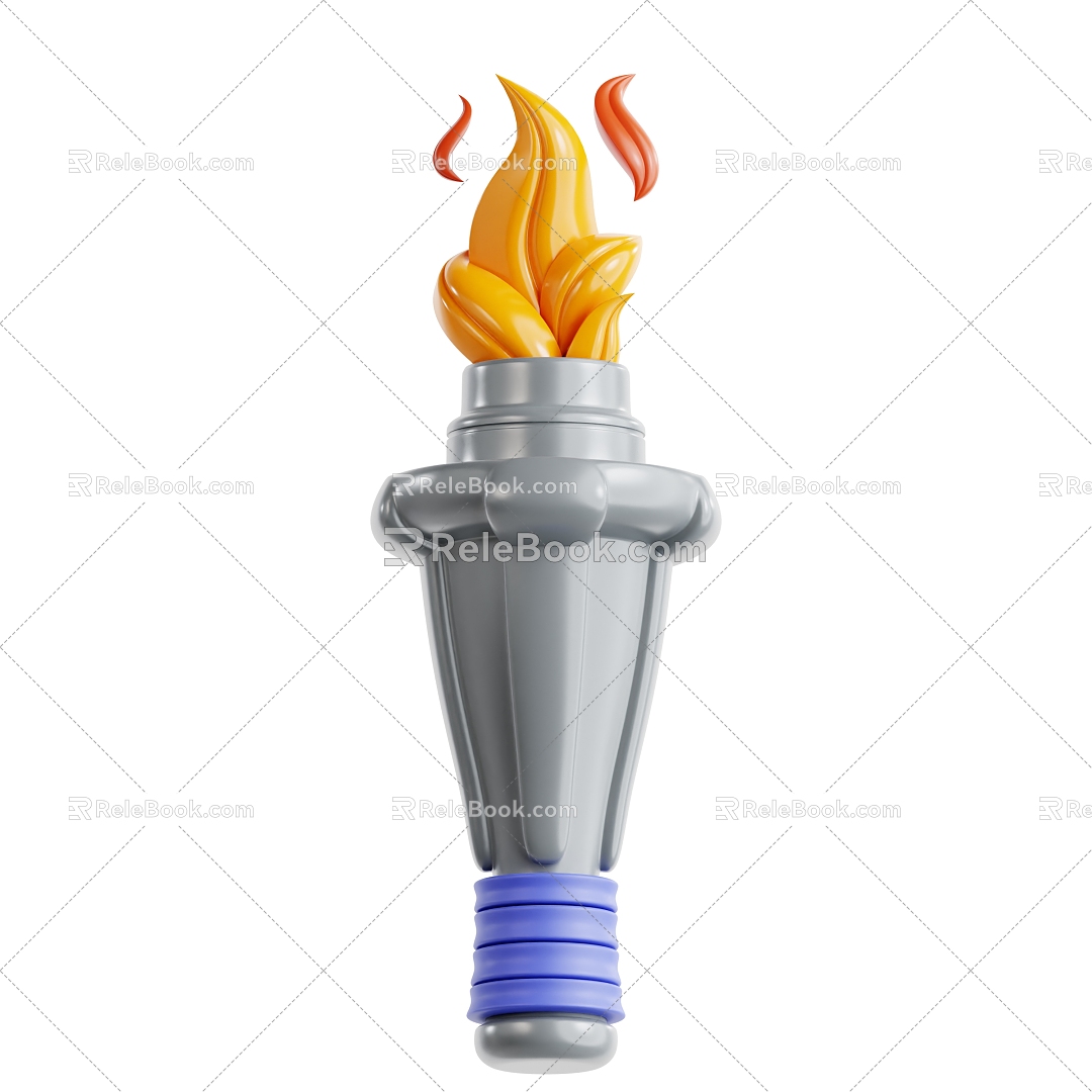 Torch Cartoon Torch Animation Torch Olympic Torch 3d model