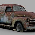 1950 s delivery van 3d model