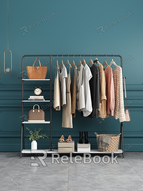 Light Luxury Bedroom Coat Rack Clothes Combination model