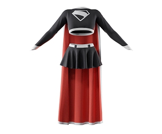 Superwoman Clothes Clothing Costume Superwoman Skirt Sexy Superman Superhero 3d model