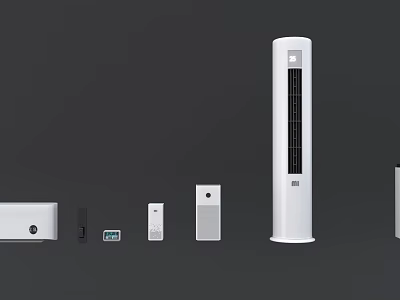 Smart Machines For Home Automation With White Modern Design And Various Types 3d model