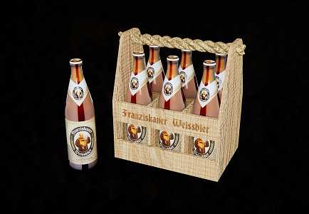 Modern beer crate 3d model