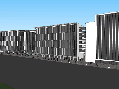 Modern Office Building Exterior With Contemporary Design And Large Glass Windows 3d model