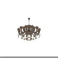 Elegant Crystal Chandelier With Floral Design And Hanging Pendants For Luxury Interior Spaces
