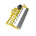 Yellow Agricultural Machinery With Roller Motor And Metal Frame Structure