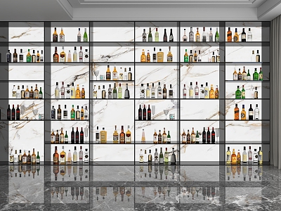 Wine Showcase Shelf 3d model