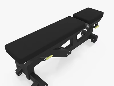 Adjustable Black Fitness Bench with Sturdy Metal Frame and Comfortable Padding 3d model