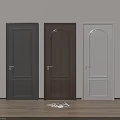 Wooden Hinged Doors in Dark Gray Dark Brown and White with Golden Handles Interior Design
