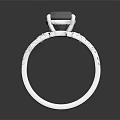 Elegant Diamond Engagement Ring with Large Central Stone and Sparkling Small Diamonds on Platinum Band
