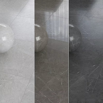 Marble Flooring Design With Shiny Sphere And Natural Texture Details 3d model