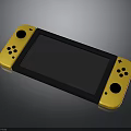 Yellow Handheld Game Console With Blue Screen And Dual Control Buttons