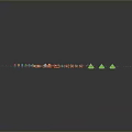 Colorful Furniture Modular Components Design With Various Shapes Colors Neatly Arranged On Dark Background