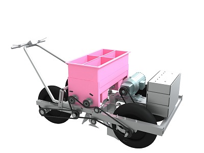 Micro-tillage machine accessories corn soybean precision seeder fertilizer applicator fertilizer basket iron scrap car iron cutting car waste car tipping bucket turnover car electric drive no-tillage seeder 3d model