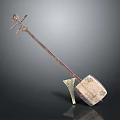 Home Decorative Metal Figurine With Long Handle And Square Base Design