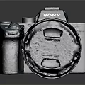 Sony Digital Camera With Professional Lens And Modern Body Design Features 3d model