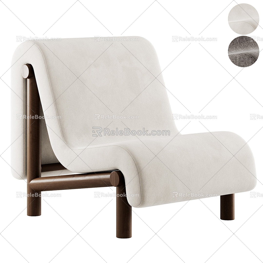 Modern pertica Single Sofa 3d model