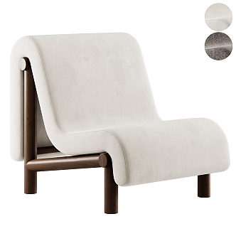 Modern pertica Single Sofa 3d model