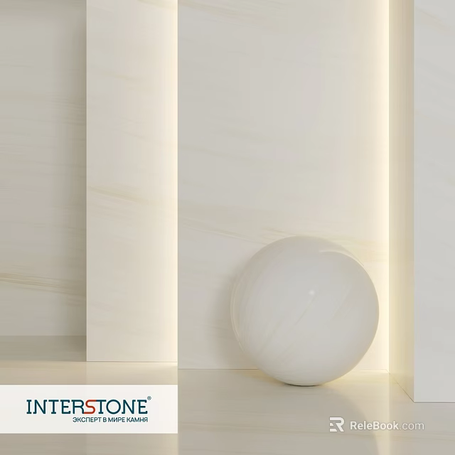 White Sphere Component On Light Colored Panel With Soft Lighting Background 3d model 