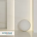 White Sphere Component On Light Colored Panel With Soft Lighting Background