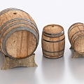 Wine cask cask 3d model