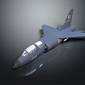 Gray JAS 39 Gripen Fighter Jet Model With FR Marking And Cockpit Details