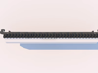Architectural Building Exterior Wall Featuring Decorative Cornice Trim And Smooth Surface Finish Design 3d model