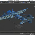 Vintage World War II Fighter Aircraft With Green Gray Camouflage Paint And Twin Propellers