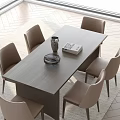 Dining table and chair combination 3d model