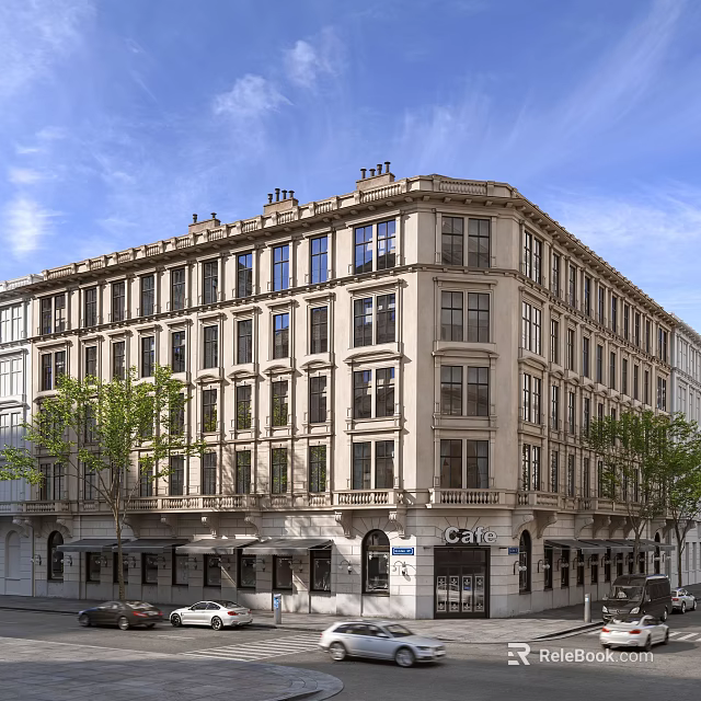 Modern Kitchen Floor Design For Open Concept Interior With Polished Tile Finish 3d model