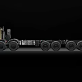 Military Green Heavy Duty Functional Truck With Multiple Wheels And Long Chassis