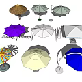 Colorful Outdoor Sunshades With Various Styles Colors Patterns And Designs For Garden Use