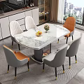 Elegant Round Dining Table Set with Light Gray Chairs Black Gold Legs and Storage Base
