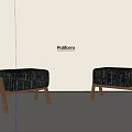 Middle Ancient Silent Sofa Stool Fabric Sofa Stool Small Stool 3d model